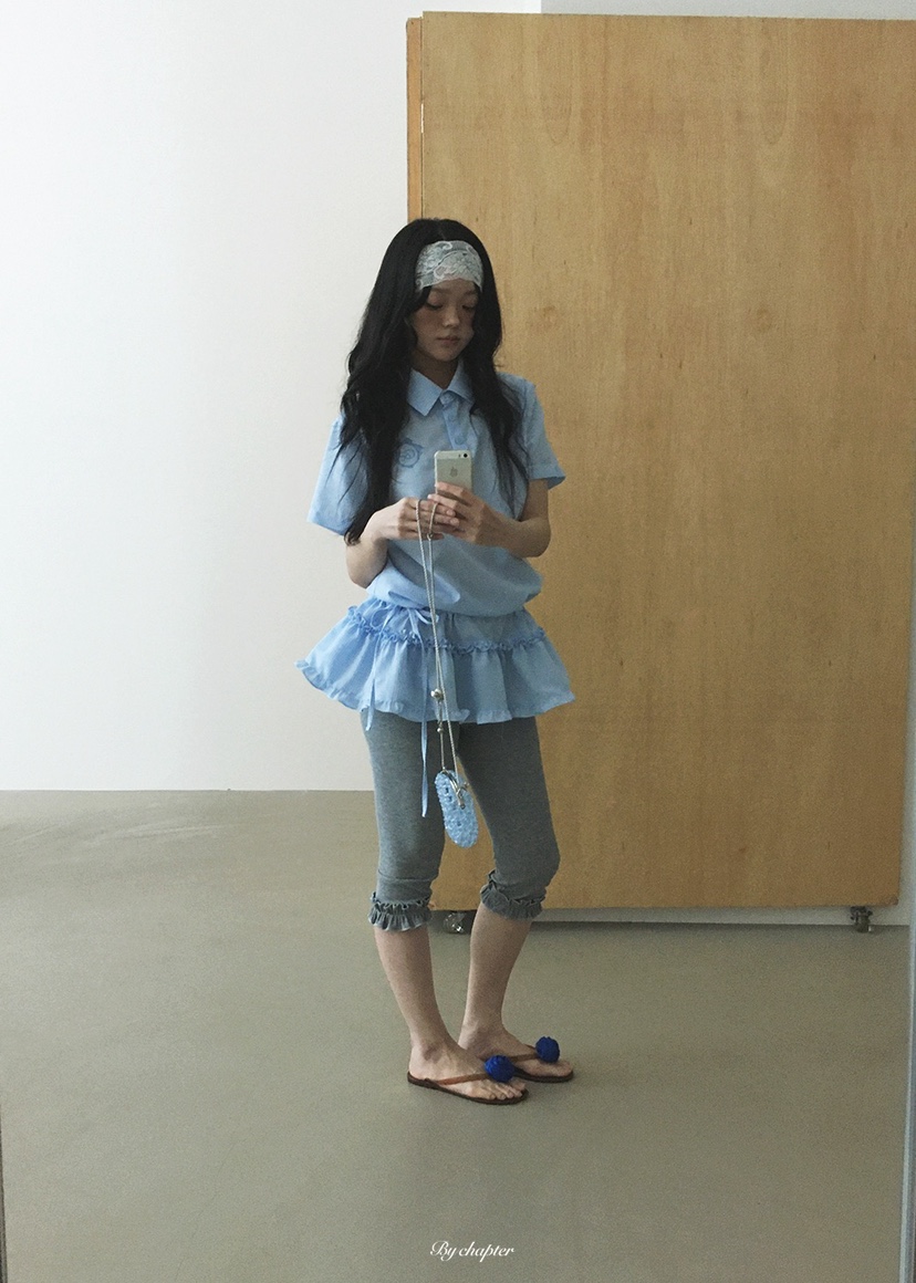 BY CHAPTER韓國直郵女士新品熱賣26夏季人氣職業襯衫蕾絲衫BY Chapter襯衫/蕾絲衫