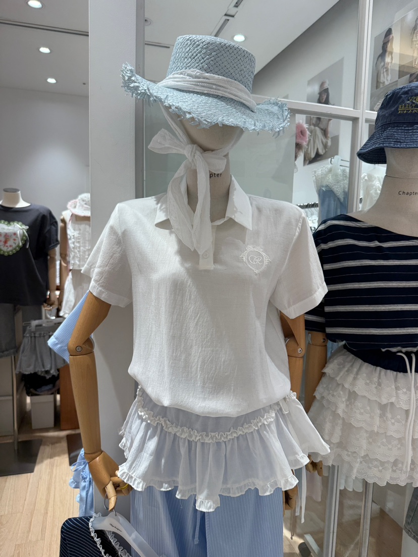 BY CHAPTER韓國直郵女士新品熱賣26夏季人氣職業襯衫蕾絲衫BY Chapter襯衫/蕾絲衫圖色2