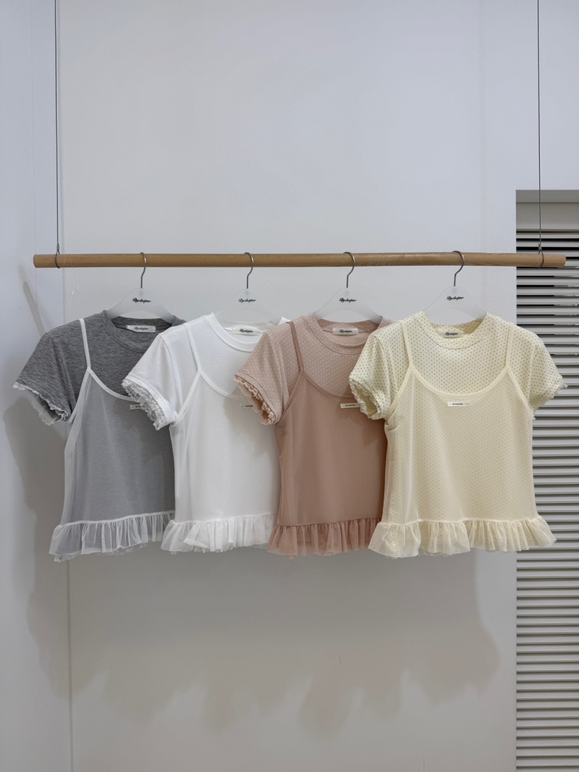 BY CHAPTER韓國東大門直郵女士新品26夏季26春夏套裝網狀套裝BY Chapter套裝