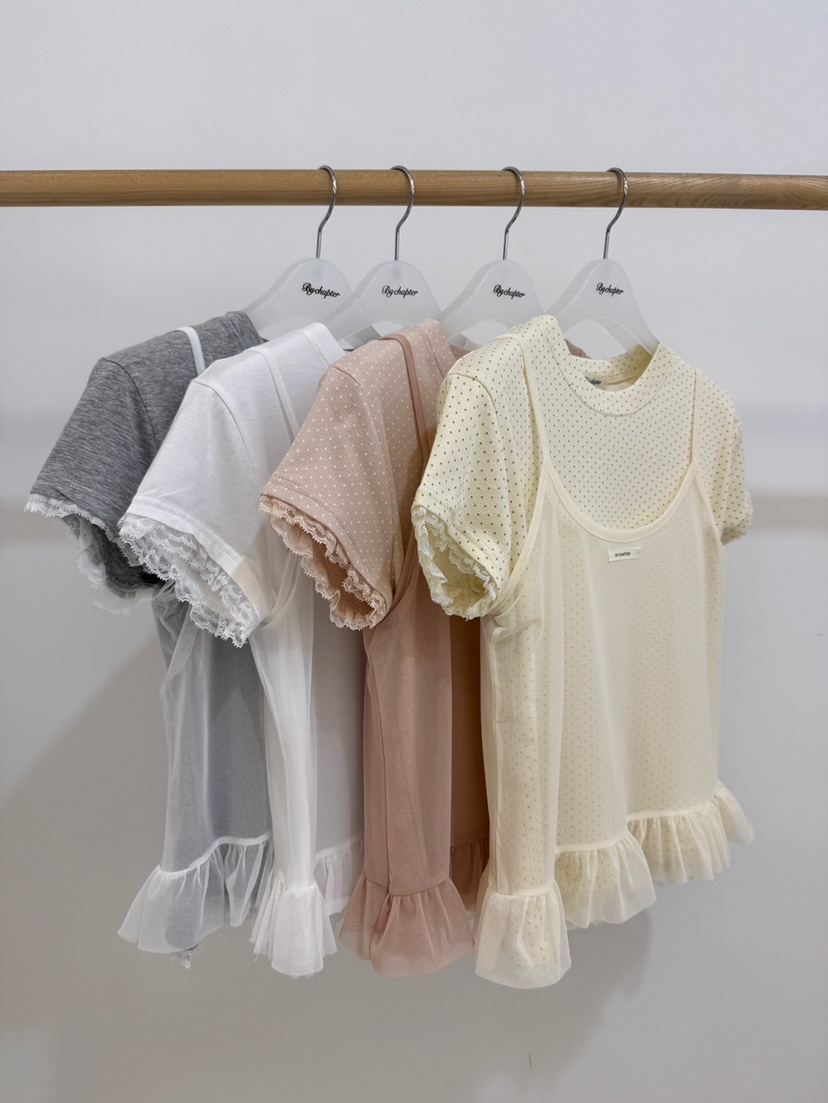 BY CHAPTER韓國東大門直郵女士新品26夏季26春夏套裝網狀套裝BY Chapter套裝