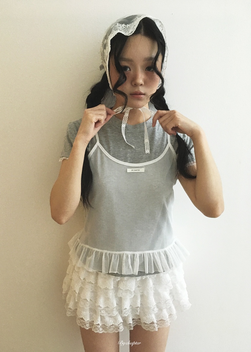 BY CHAPTER韓國東大門直郵女士新品26夏季26春夏套裝網狀套裝BY Chapter套裝