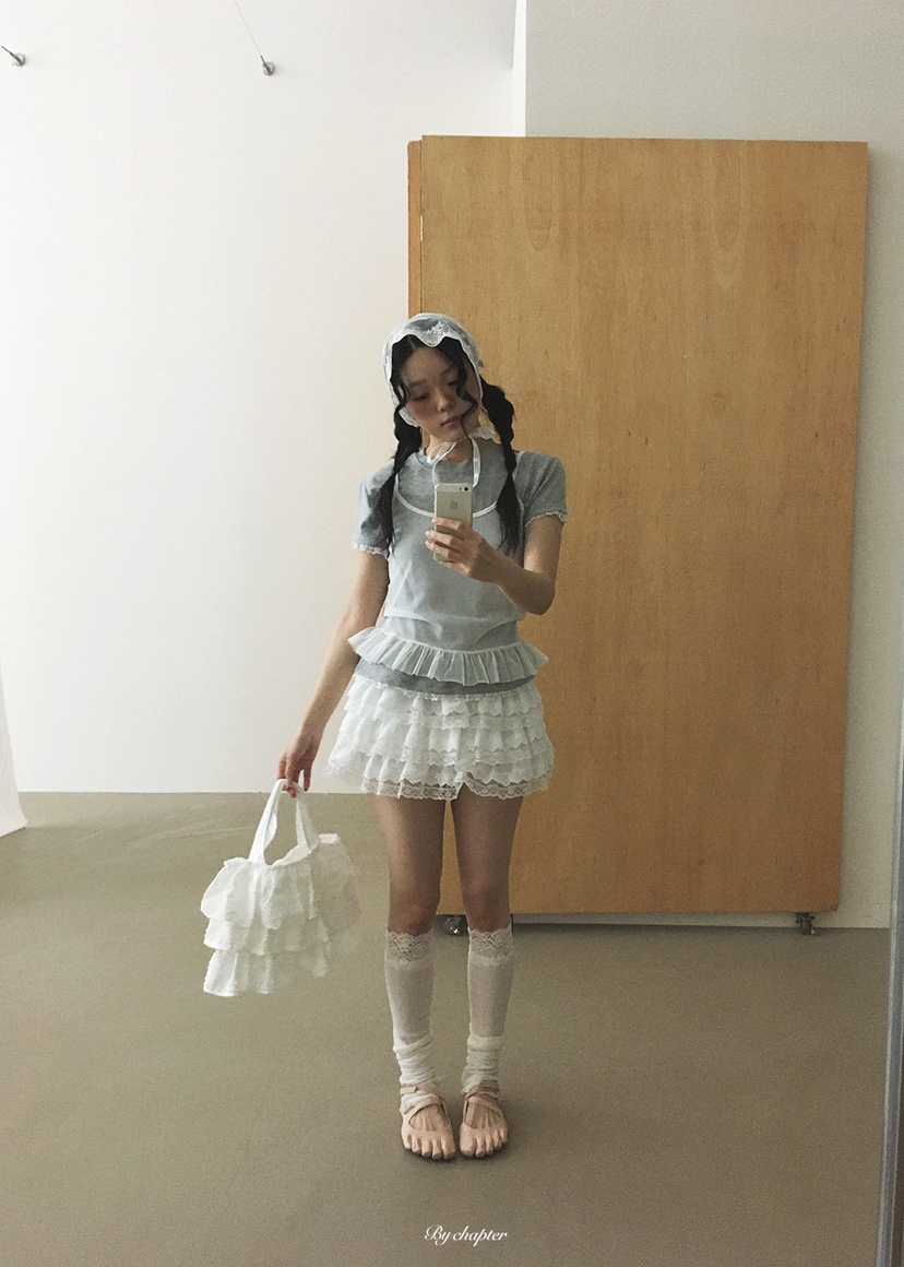 BY CHAPTER韓國東大門直郵女士新品26夏季26春夏套裝網狀套裝BY Chapter套裝