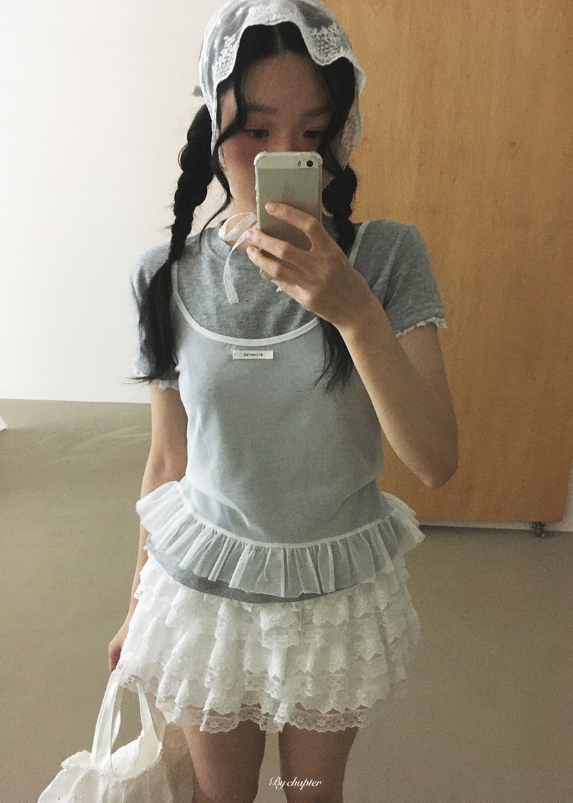 BY CHAPTER韓國東大門直郵女士新品26夏季26春夏套裝網狀套裝BY Chapter套裝