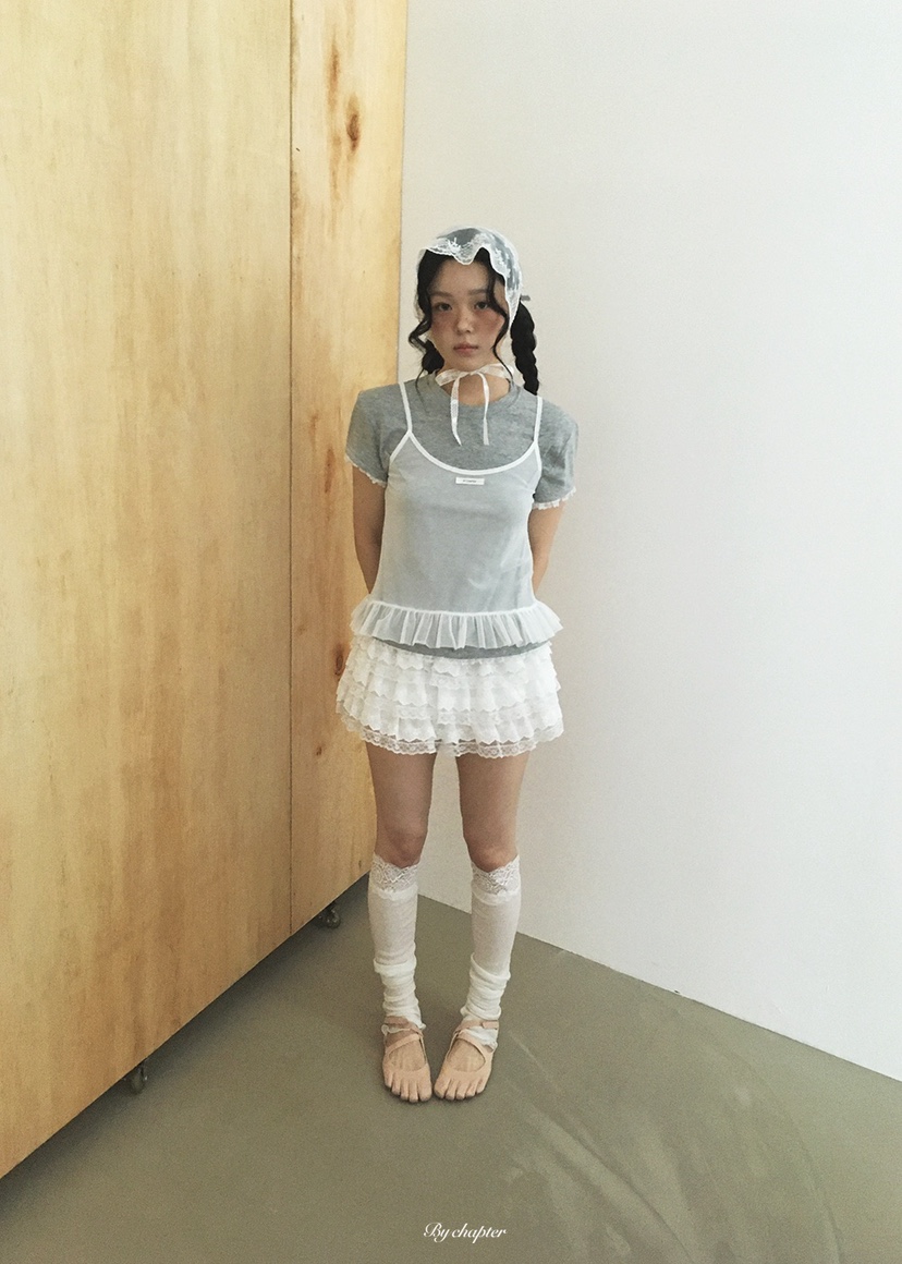 BY CHAPTER韓國東大門直郵女士新品26夏季26春夏套裝網狀套裝BY Chapter套裝