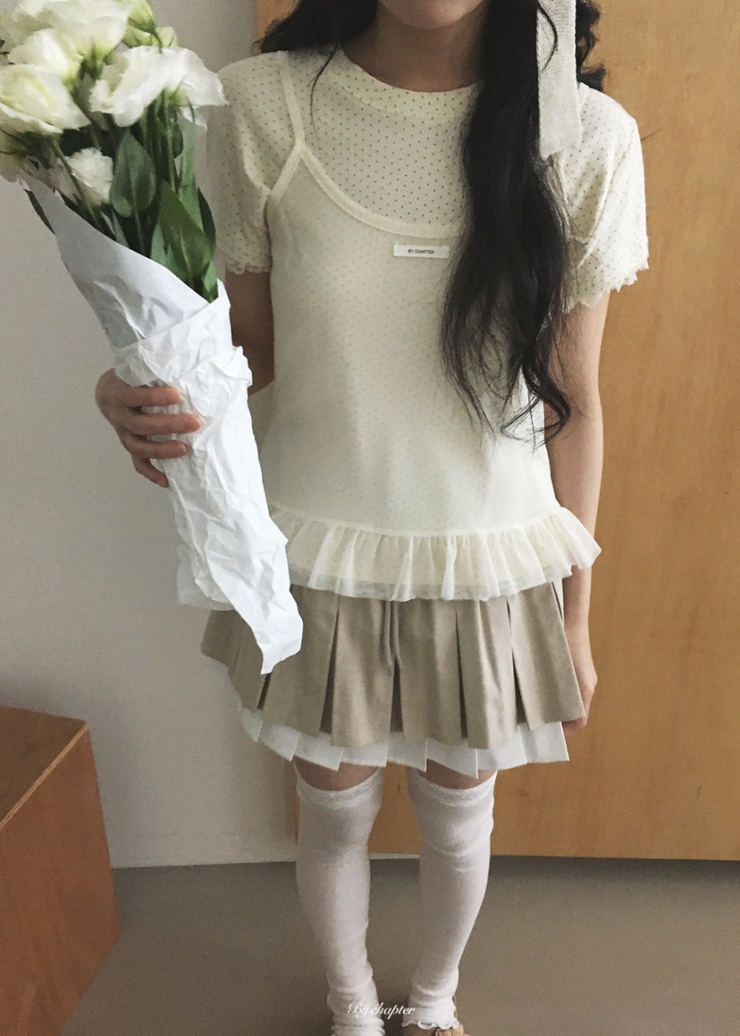 BY CHAPTER韓國東大門直郵女士新品26夏季26春夏套裝網狀套裝BY Chapter套裝