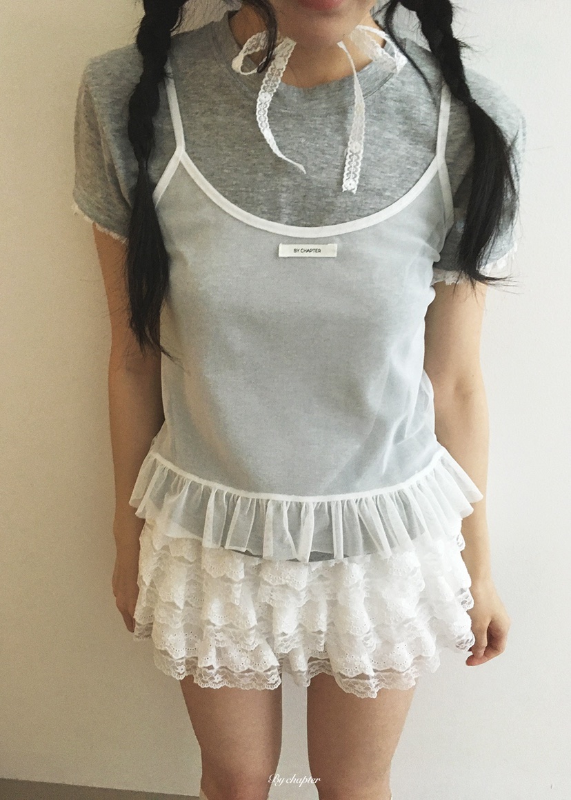 BY CHAPTER韓國東大門直郵女士新品26夏季26春夏套裝網狀套裝BY Chapter套裝圖色1
