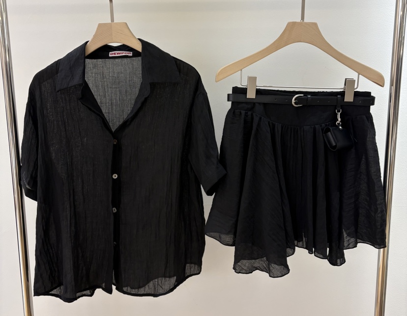 DEWPOP韓國東大門代購女裝新品26夏季熱賣26春夏時尚套裝SDEWPOP套裝圖色2