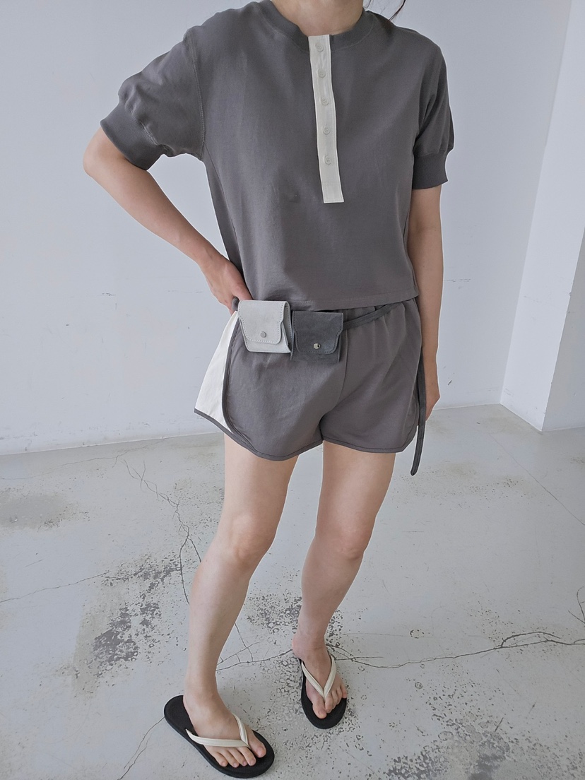 J SHOP韓國直郵女裝新品26春夏休閑人氣推薦熱賣短褲撞色J_SHOP短褲