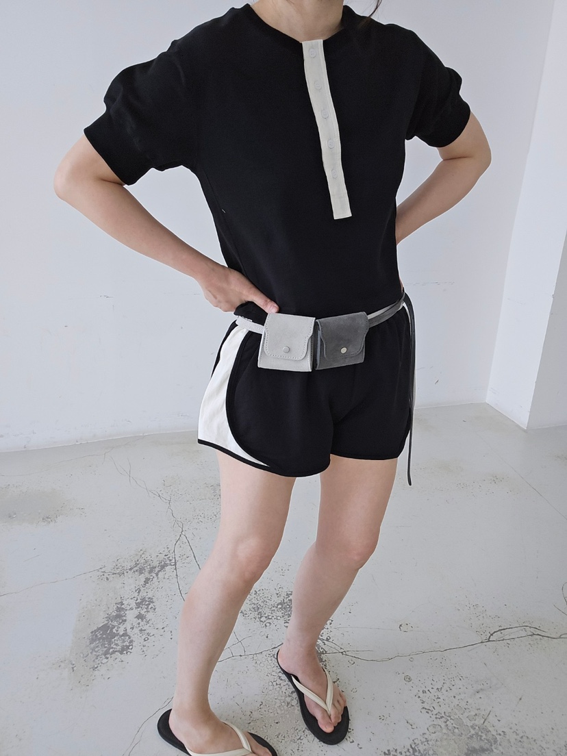 J SHOP韓國直郵女裝新品26春夏休閑人氣推薦熱賣短褲撞色J_SHOP短褲