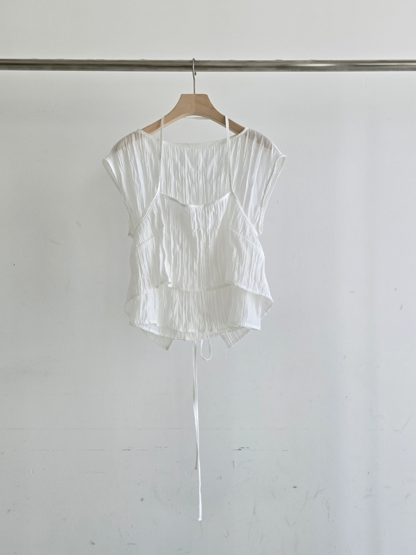 J SHOP韓國代購女士新品人氣職業熱賣休閑襯衫蕾絲衫褶皺J_SHOP襯衫/蕾絲衫圖色1