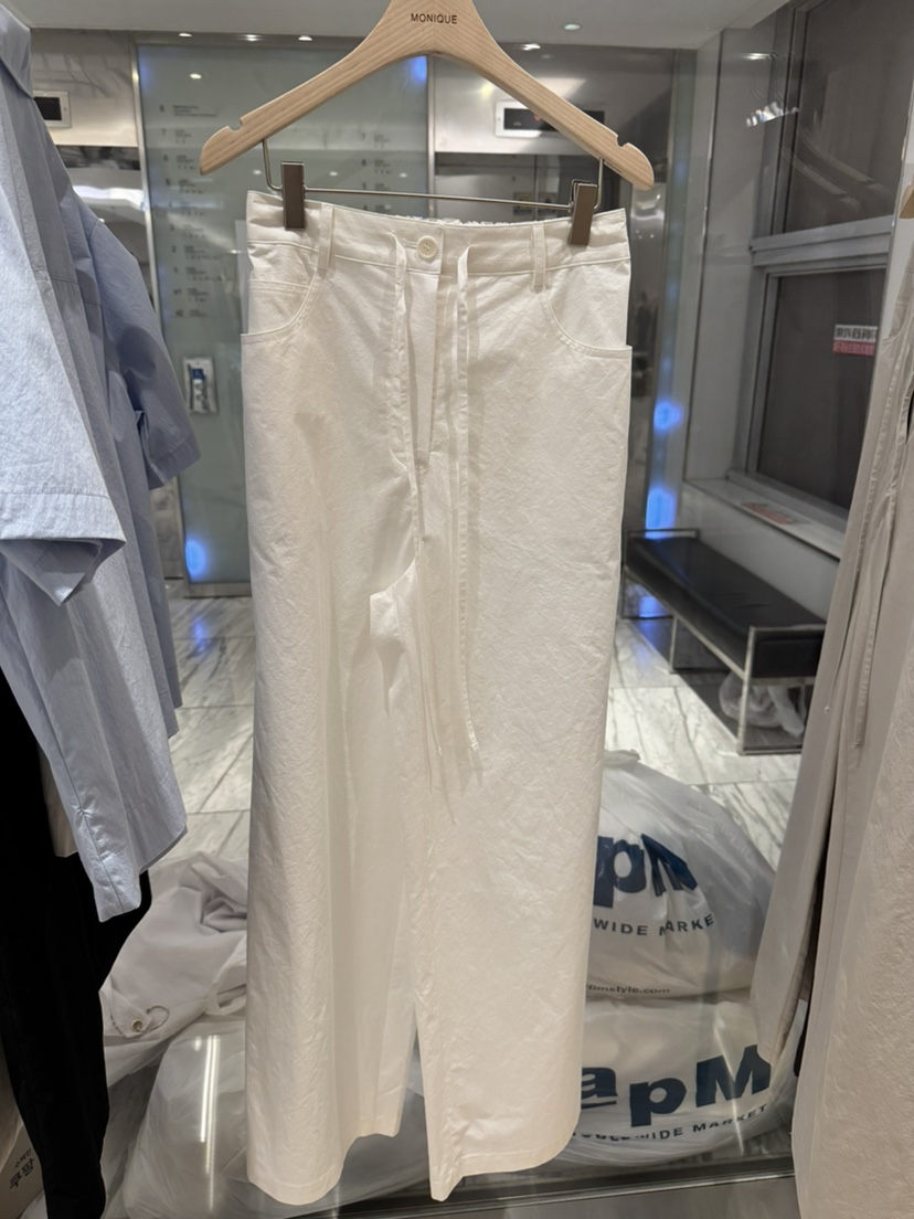 MONIQUE韓國東大門代購女士新品時尚休閑職業26春夏休閑褲抽繩MONIQUE休閑褲圖色1