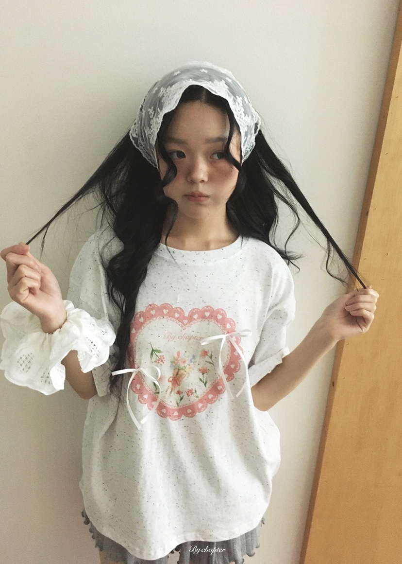 BY CHAPTER韓國東大門代購女士新品休閑時尚推薦T恤絲帶BY ChapterT恤