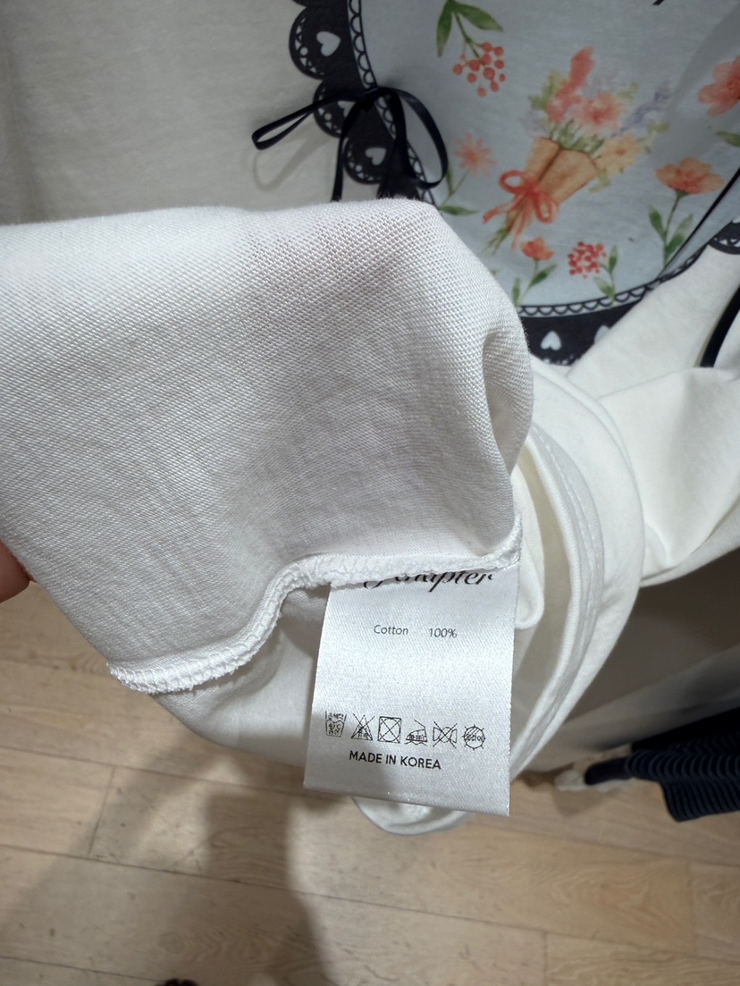 BY CHAPTER韓國東大門代購女士新品休閑時尚推薦T恤絲帶BY ChapterT恤