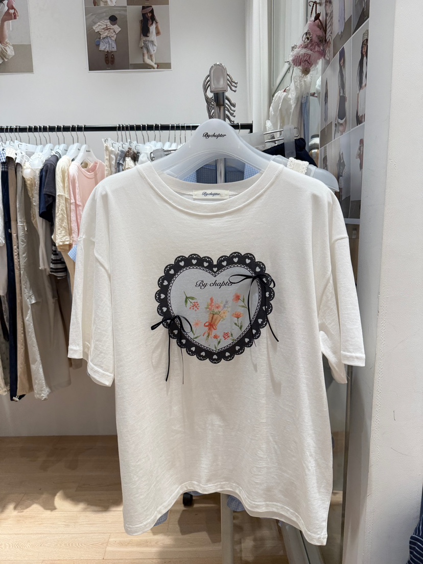 BY CHAPTER韓國東大門代購女士新品休閑時尚推薦T恤絲帶BY ChapterT恤圖色2