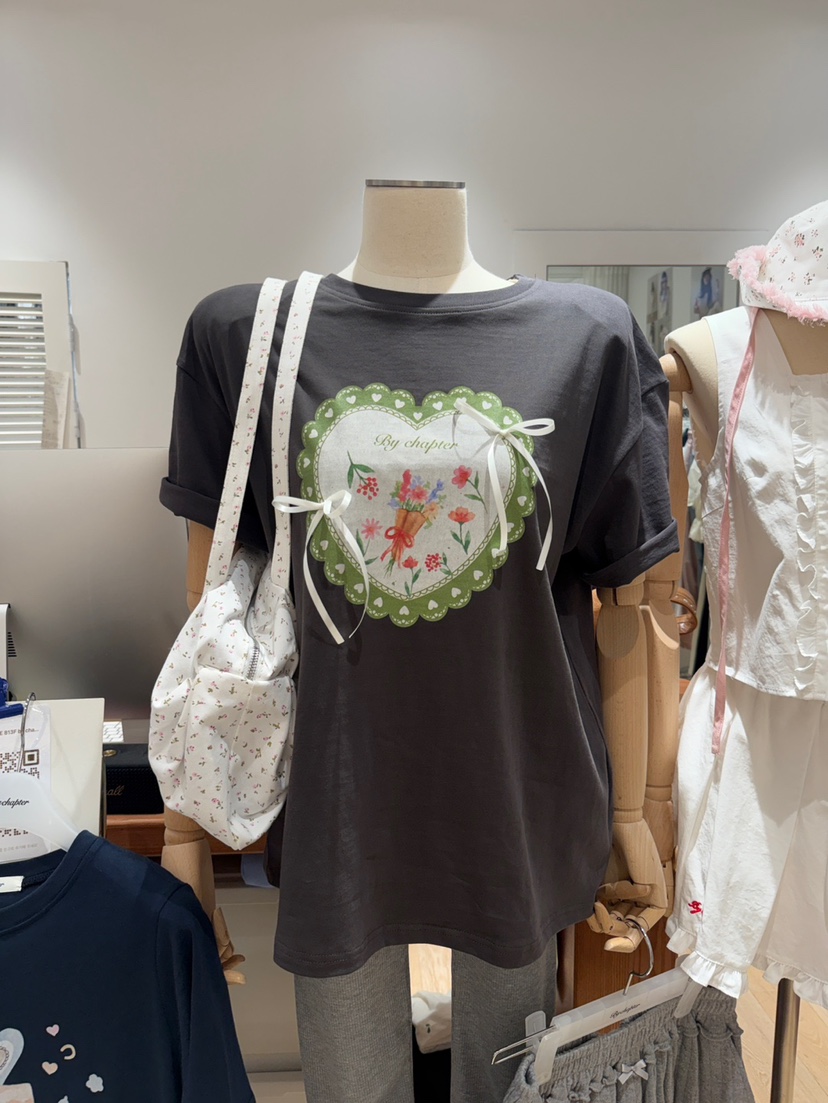 BY CHAPTER韓國東大門代購女士新品休閑時尚推薦T恤絲帶BY ChapterT恤圖色3