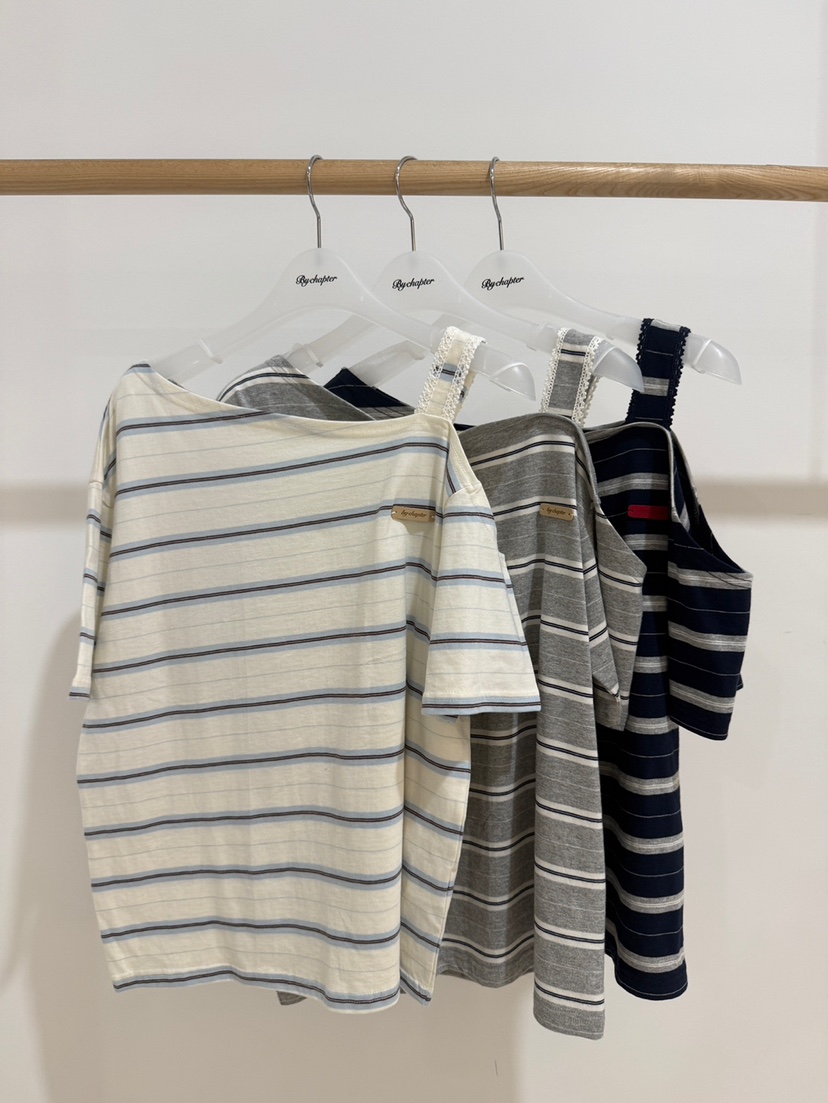 BY CHAPTER韓國直郵女裝新品26春夏時尚26夏季T恤不對稱BY ChapterT恤