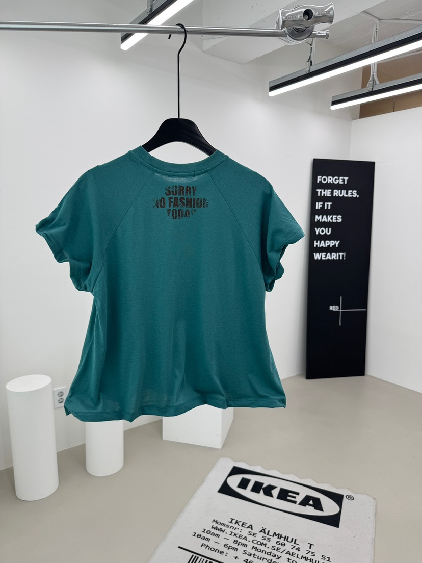 RED-A韓國直郵實拍女裝新品26夏季推薦人氣職業熱賣T恤插肩RED-AT恤圖色2