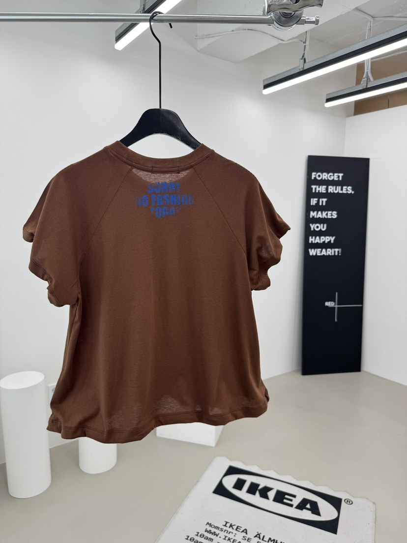 RED-A韓國直郵實拍女裝新品26夏季推薦人氣職業熱賣T恤插肩RED-AT恤圖色3