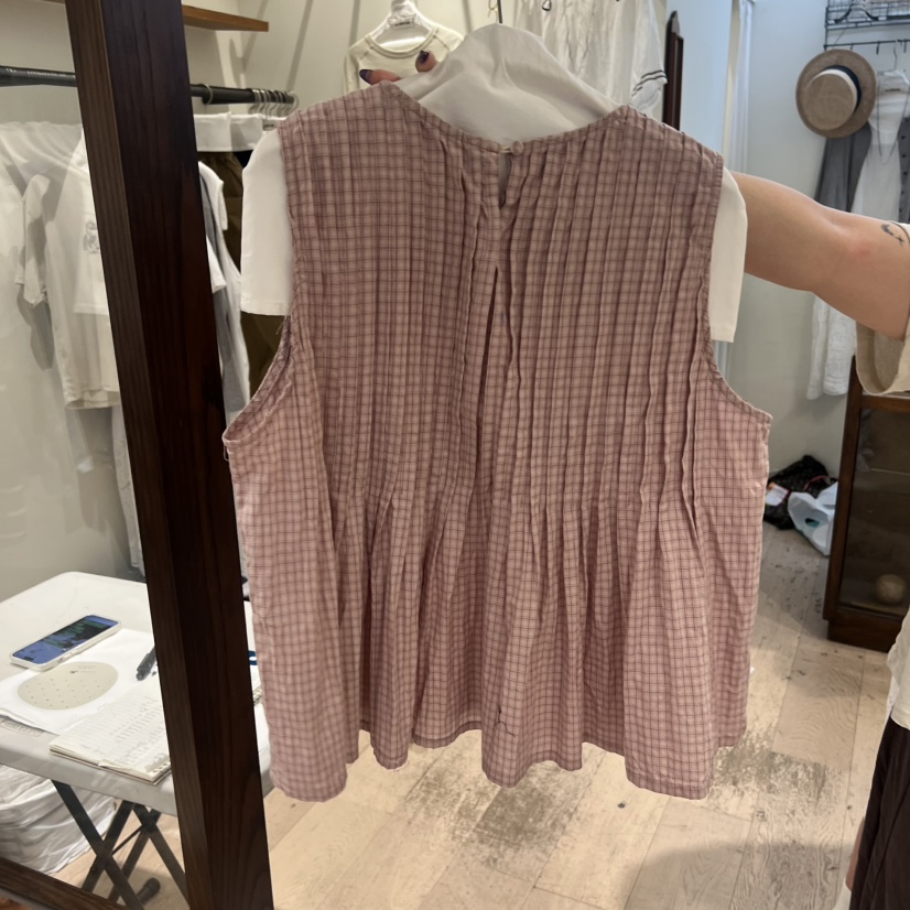 LE JARDINET韓國直郵女士新款職業時尚吊帶背心格子無袖LE JARDINET吊帶/背心