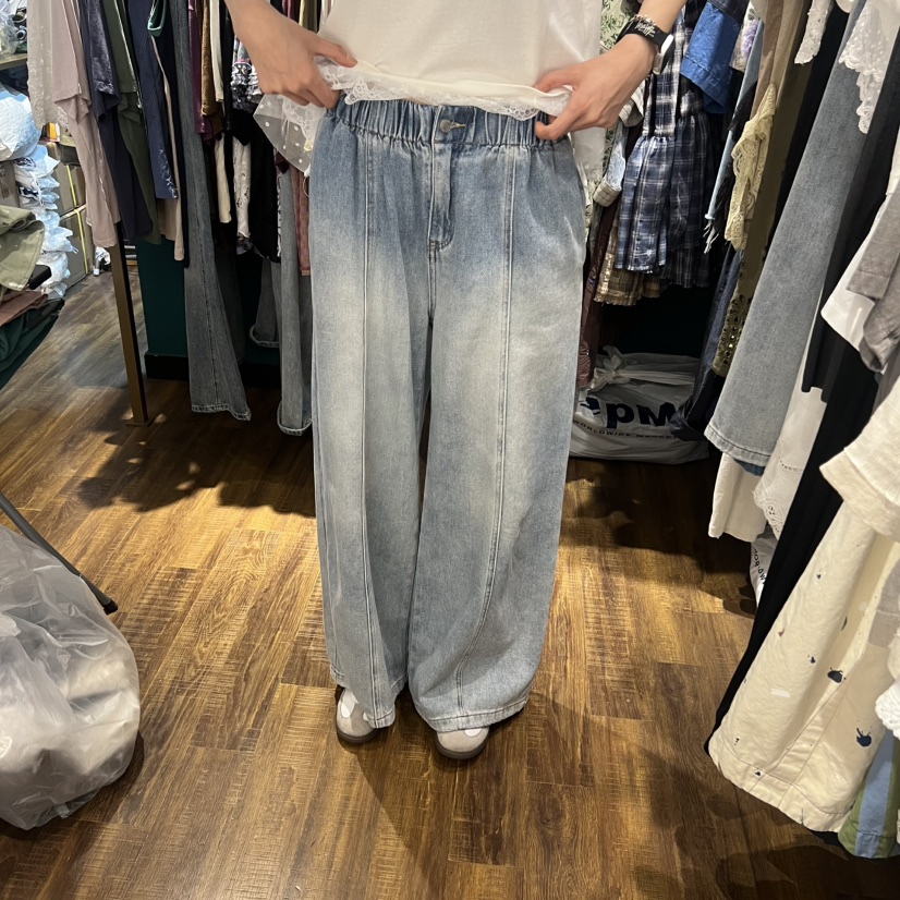 MERCI LINDA東大門實拍韓國女士新品26春夏26夏季牛仔褲條紋MERCI LINDA牛仔褲圖色1