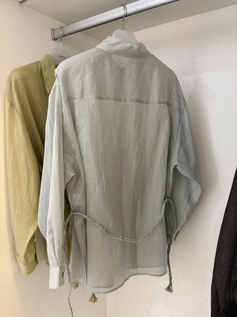 NORMAL韓國東大門代購女士新品推薦26夏季襯衫蕾絲衫含腰繩NORMAL襯衫/蕾絲衫