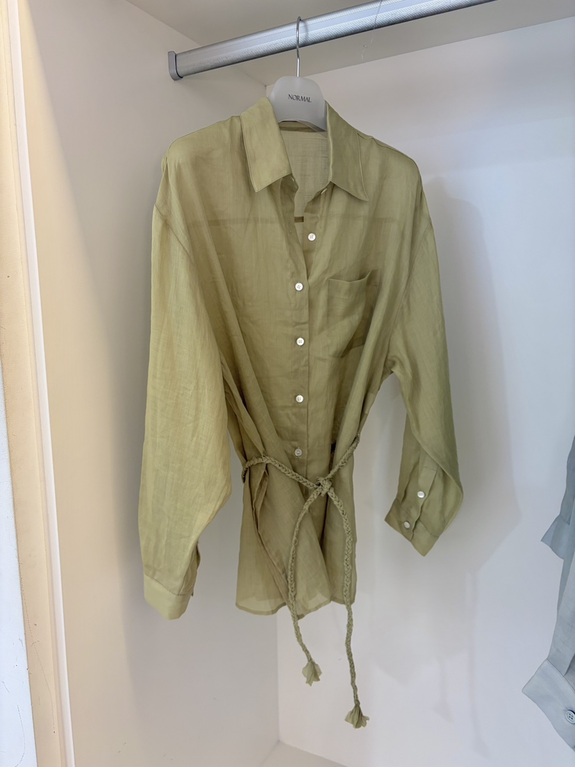 NORMAL韓國東大門代購女士新品推薦26夏季襯衫蕾絲衫含腰繩NORMAL襯衫/蕾絲衫圖色3