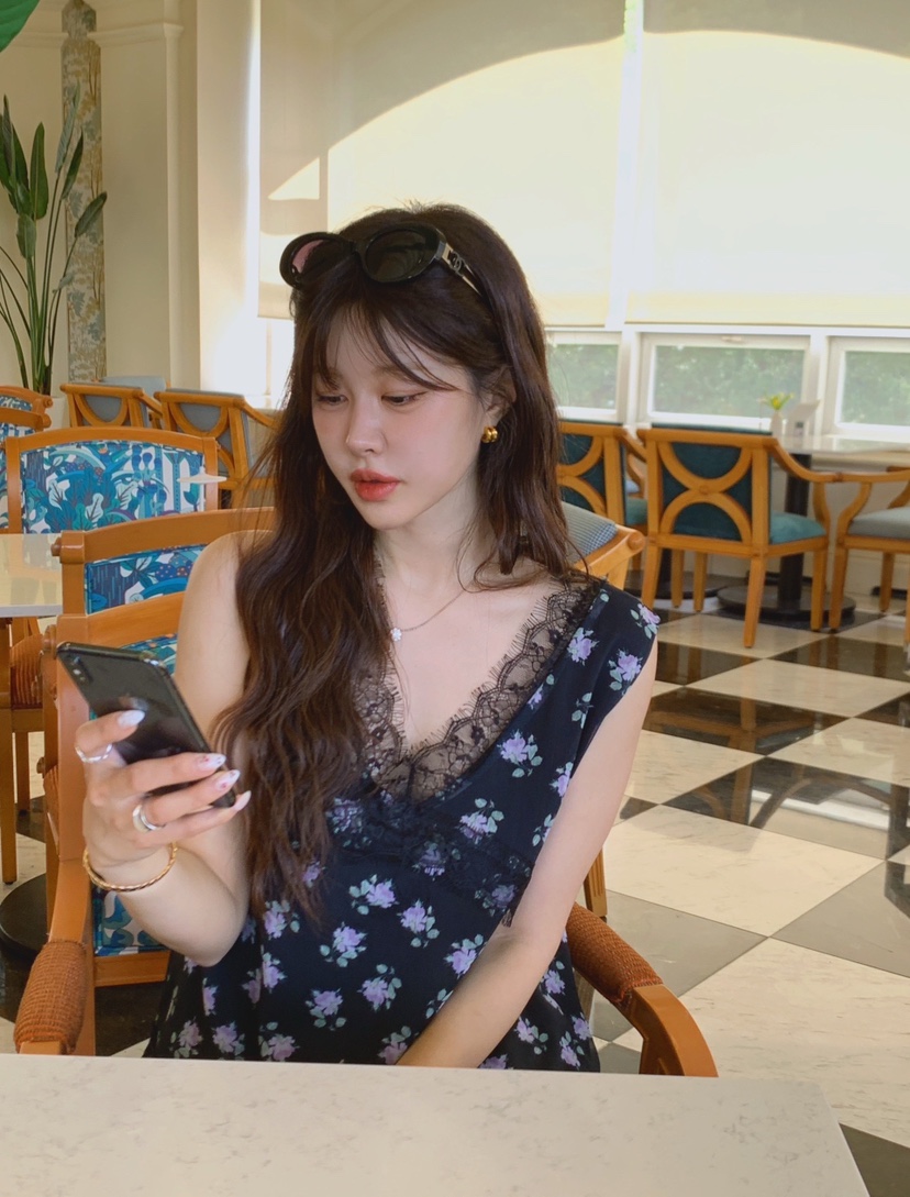 LA CREME東大門實拍韓國女裝新品人氣時尚吊帶背心雪紡LLA CREME吊帶/背心
