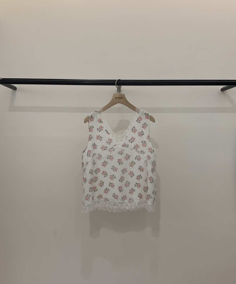 LA CREME東大門實拍韓國女裝新品人氣時尚吊帶背心雪紡LLA CREME吊帶/背心圖色1