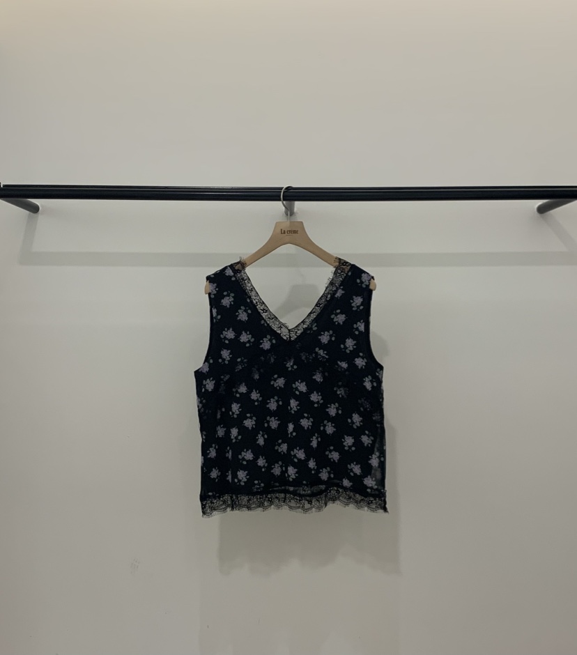 LA CREME東大門實拍韓國女裝新品人氣時尚吊帶背心雪紡LLA CREME吊帶/背心圖色2