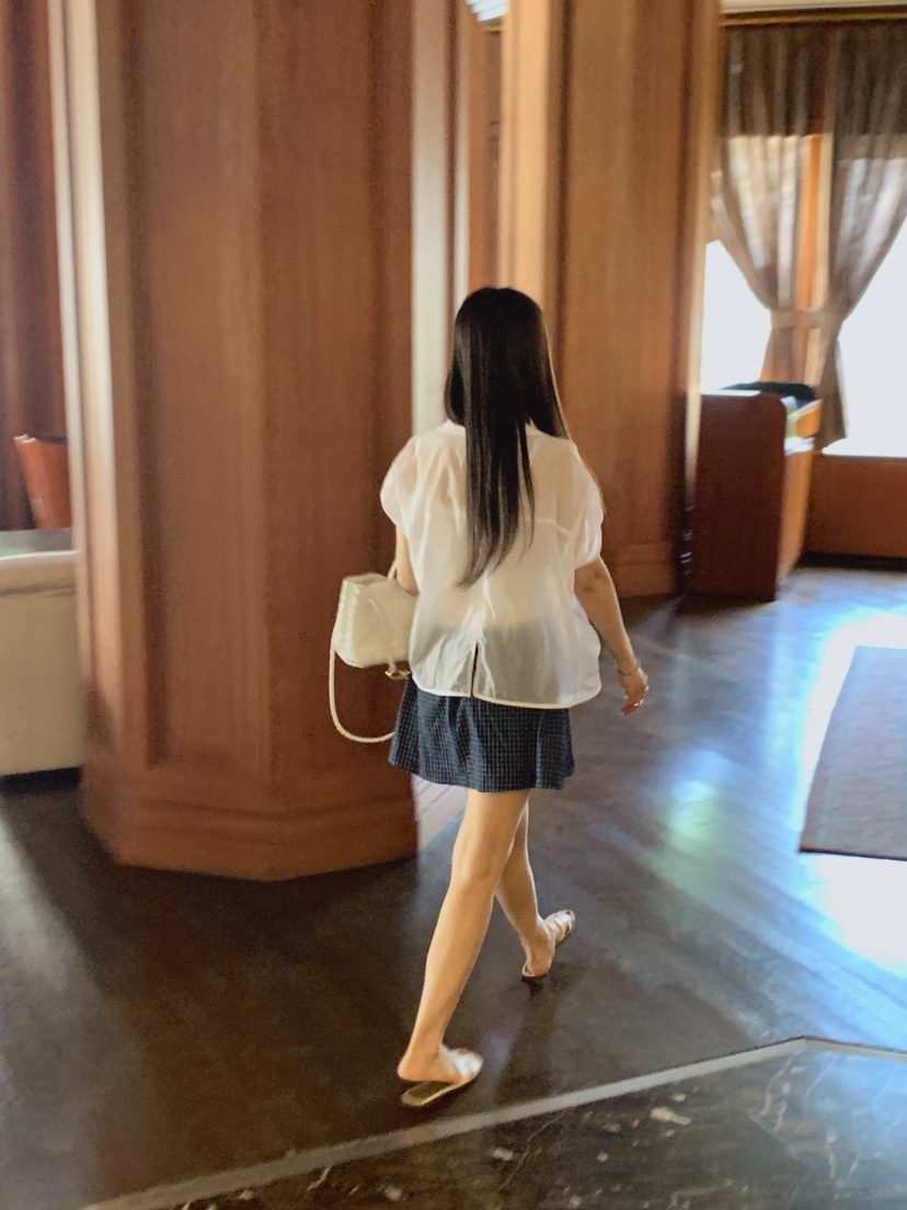 LA CREME韓國直郵女士新款26夏季時尚休閑推薦襯衫蕾絲衫LA CREME襯衫/蕾絲衫