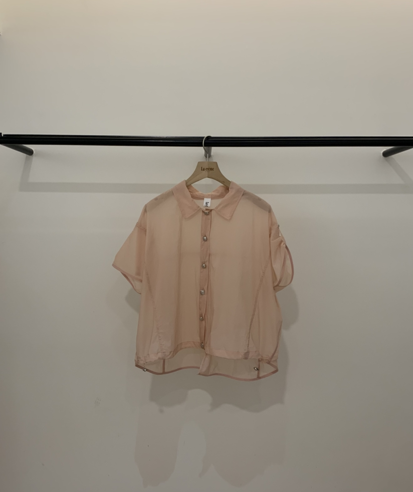 LA CREME韓國直郵女士新款26夏季時尚休閑推薦襯衫蕾絲衫LA CREME襯衫/蕾絲衫圖色3