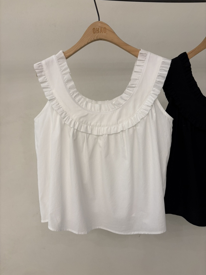 OHAO韓國直郵女士新品26春夏熱賣職業26夏季休閑吊帶背心LOHAO/HA MONG吊帶/背心圖色1