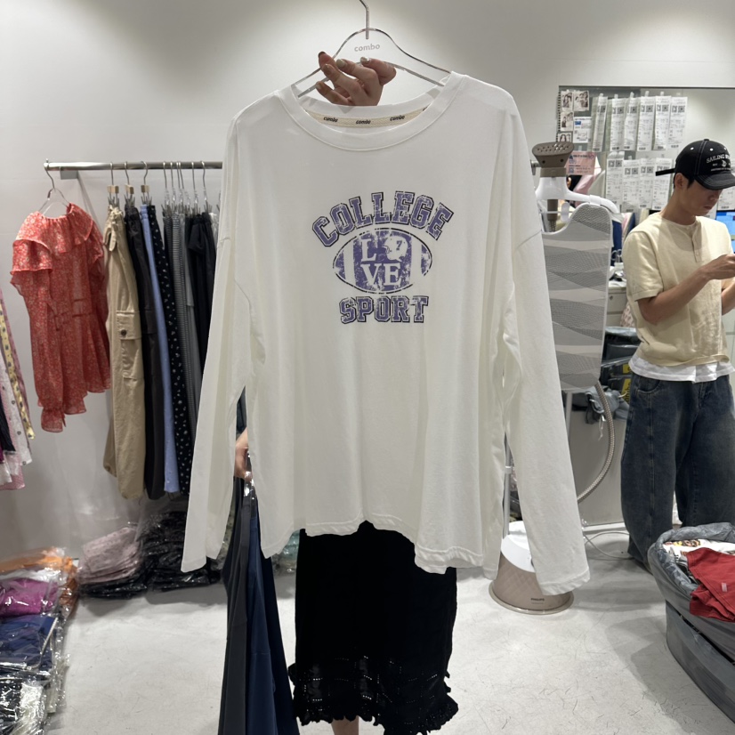 COMBO韓國東大門直郵女裝新品熱賣推薦26春夏人氣長袖T恤COM_BO長袖T恤圖色1