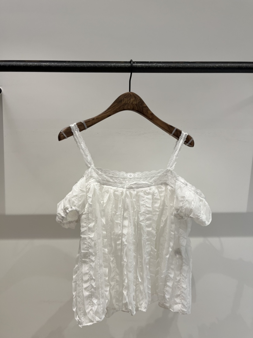 LOVE PULL韓國直郵實拍女裝新品26夏季推薦休閑襯衫蕾絲衫LLOVE PULL襯衫/蕾絲衫圖色3