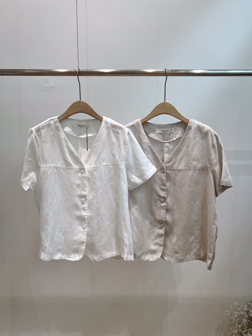 GLAD SOME韓國直郵實拍女裝新款推薦休閑26夏季夾克亞麻GLAD SOME夾克圖色2左二色