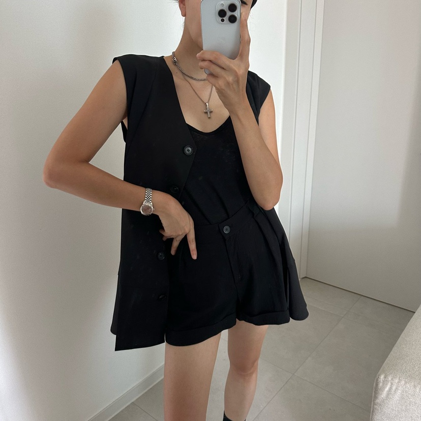 SOUIT韓國東大門代購女士新品人氣推薦26夏季連衣裙含腰繩褶裥SOUIT by mabel-L連衣裙