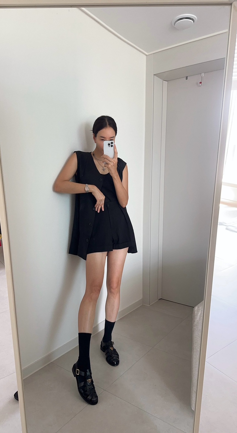 SOUIT韓國東大門代購女士新品人氣推薦26夏季連衣裙含腰繩褶裥SOUIT by mabel-L連衣裙