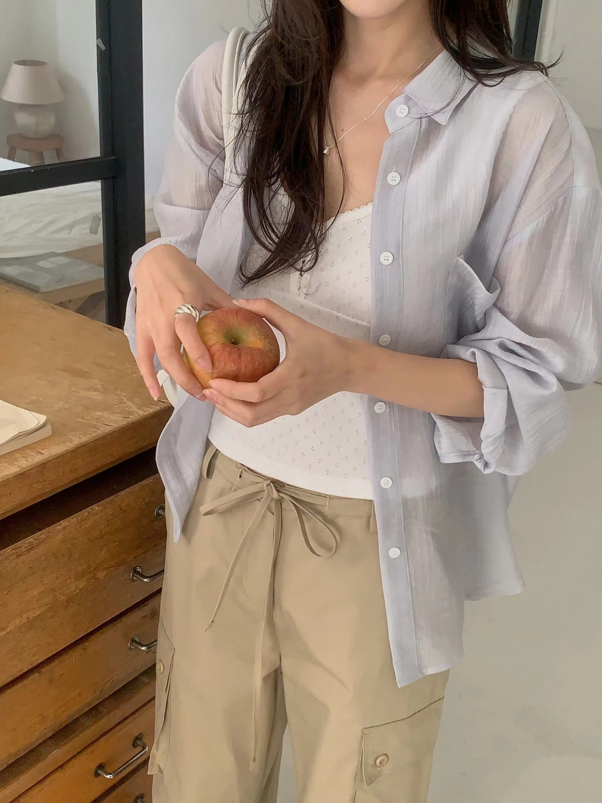 MIELLE-미엘르-OT韓國代購女裝新款熱賣26春夏襯衫蕾絲衫MIELLE-2件起襯衫/蕾絲衫圖色1
