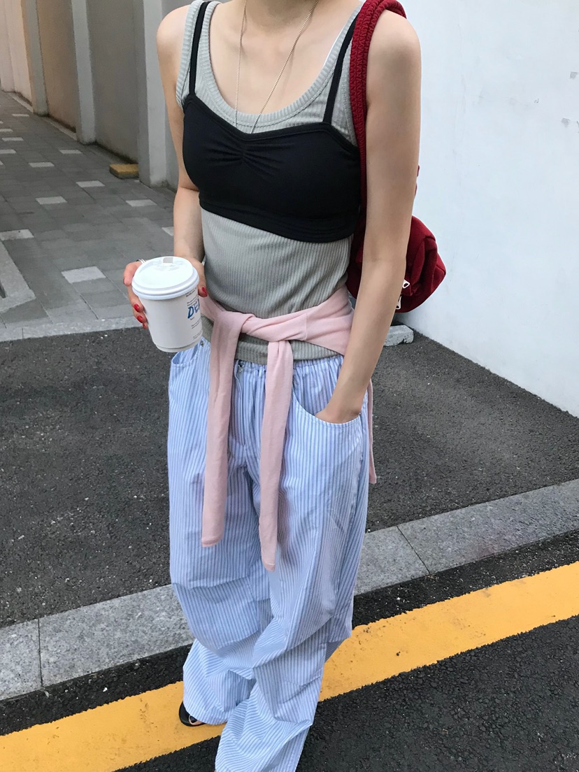 ESCHER韓國直郵女裝新品26春夏人氣26夏季職業休閑吊帶背心ESCHER吊帶/背心