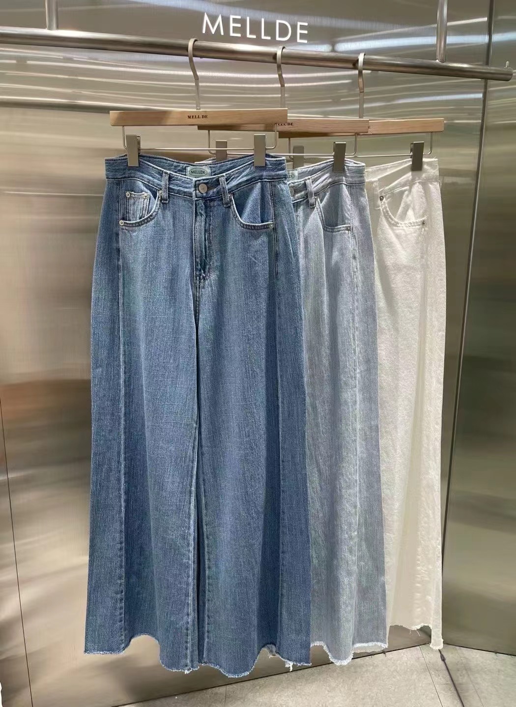 MELLDE韓國代購女裝新品休閑推薦職業26春夏時尚26夏季牛仔褲MELLDE牛仔褲