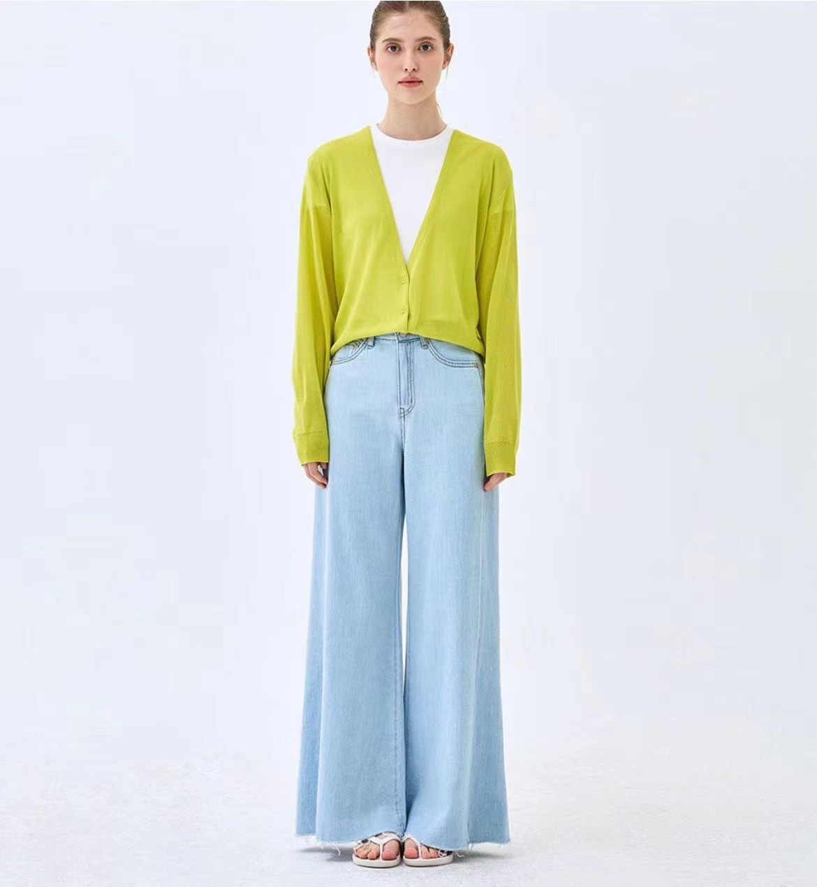 MELLDE韓國代購女裝新品休閑推薦職業26春夏時尚26夏季牛仔褲MELLDE牛仔褲圖色2
