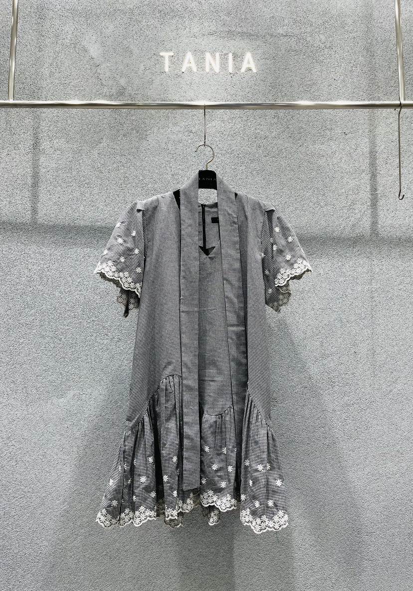 TANIA韓國直郵女裝新品26夏季職業時尚26春夏連衣裙含腰繩TANIA連衣裙圖色2