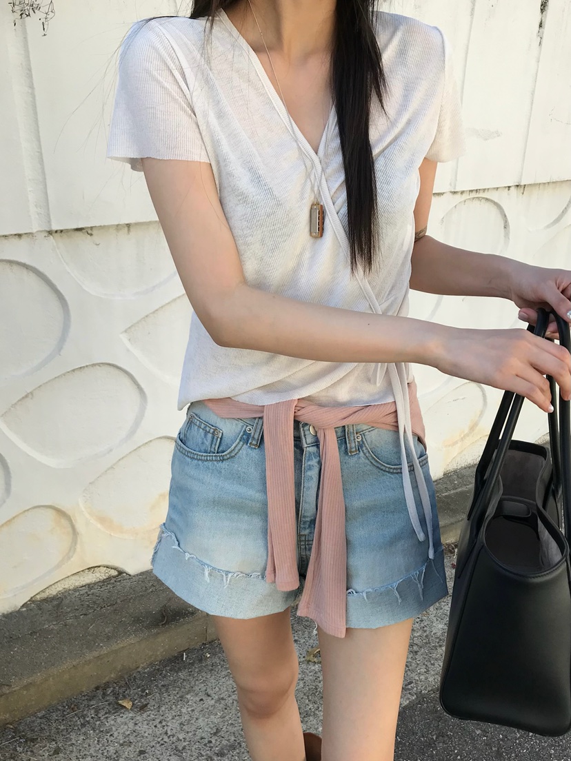ESCHER韓國直郵女士新款26夏季推薦職業熱賣休閑人氣T恤LESCHERT恤