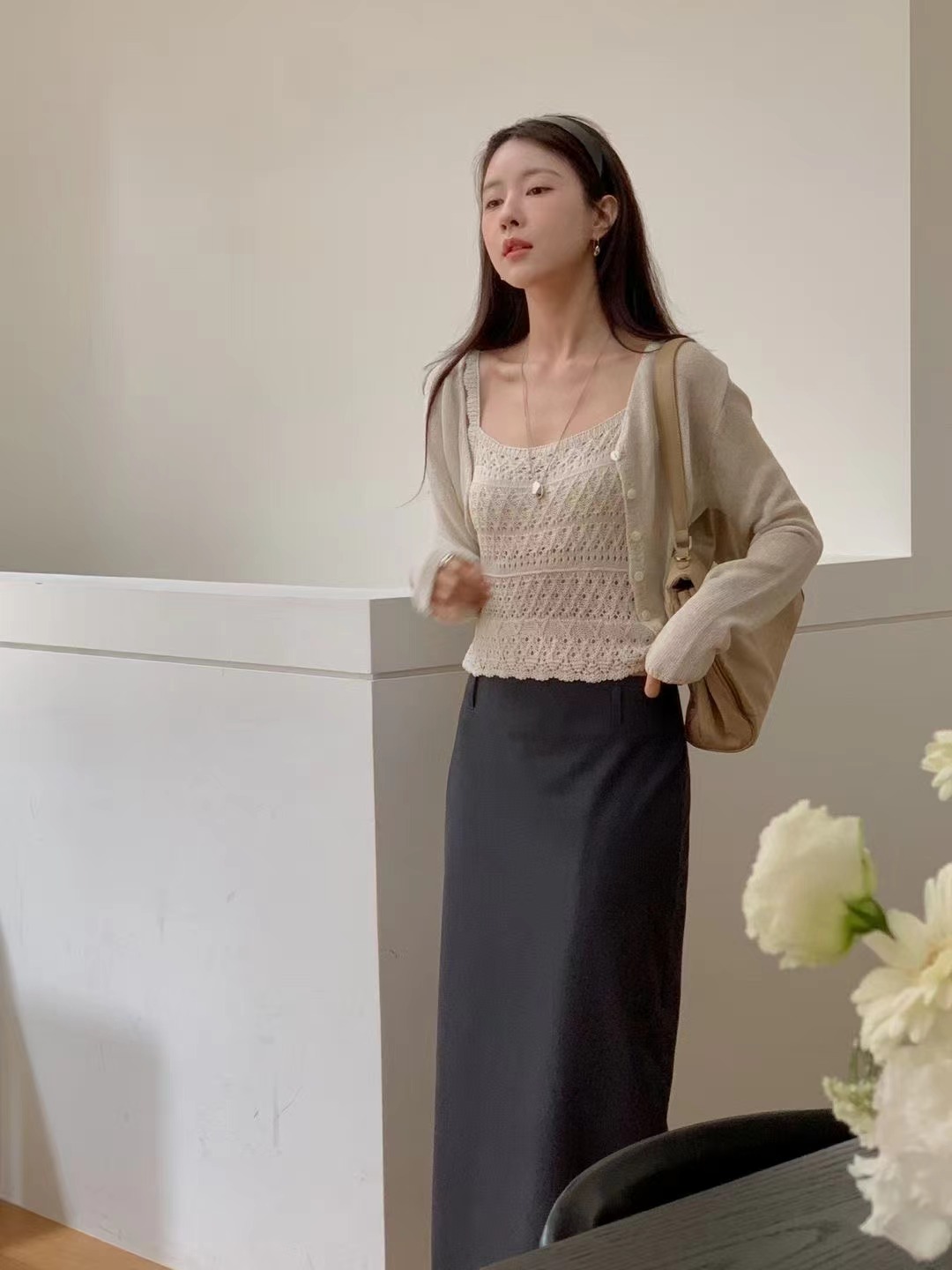 MIELLE-미엘르-OT韓國直郵女裝新品熱賣休閑職業針織衫MIELLE-2件起針織衫圖色1