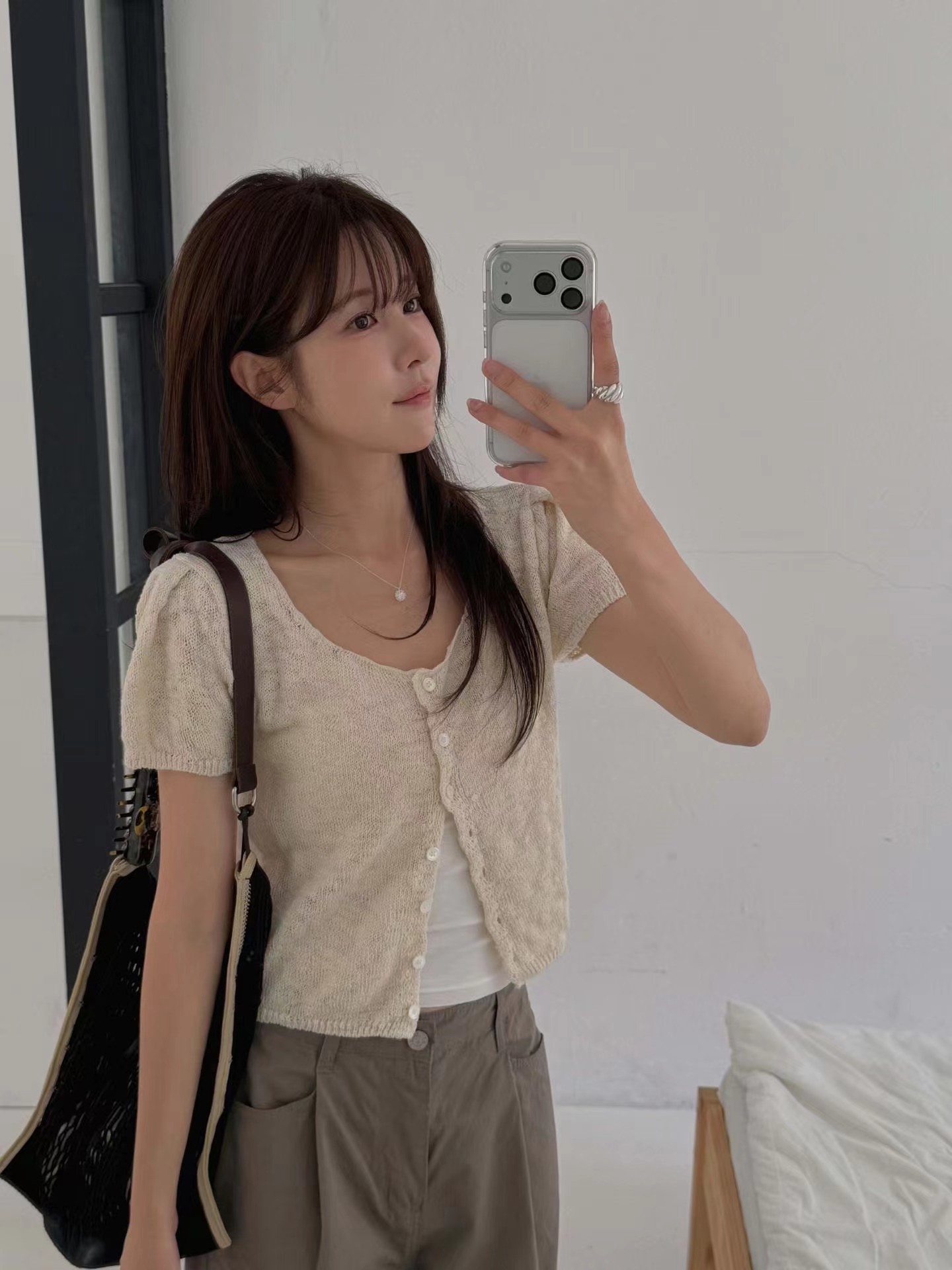 MIELLE-미엘르-OT韓國東大門代購女士新品職業針織衫羊毛開襟MIELLE-2件起針織衫圖色2