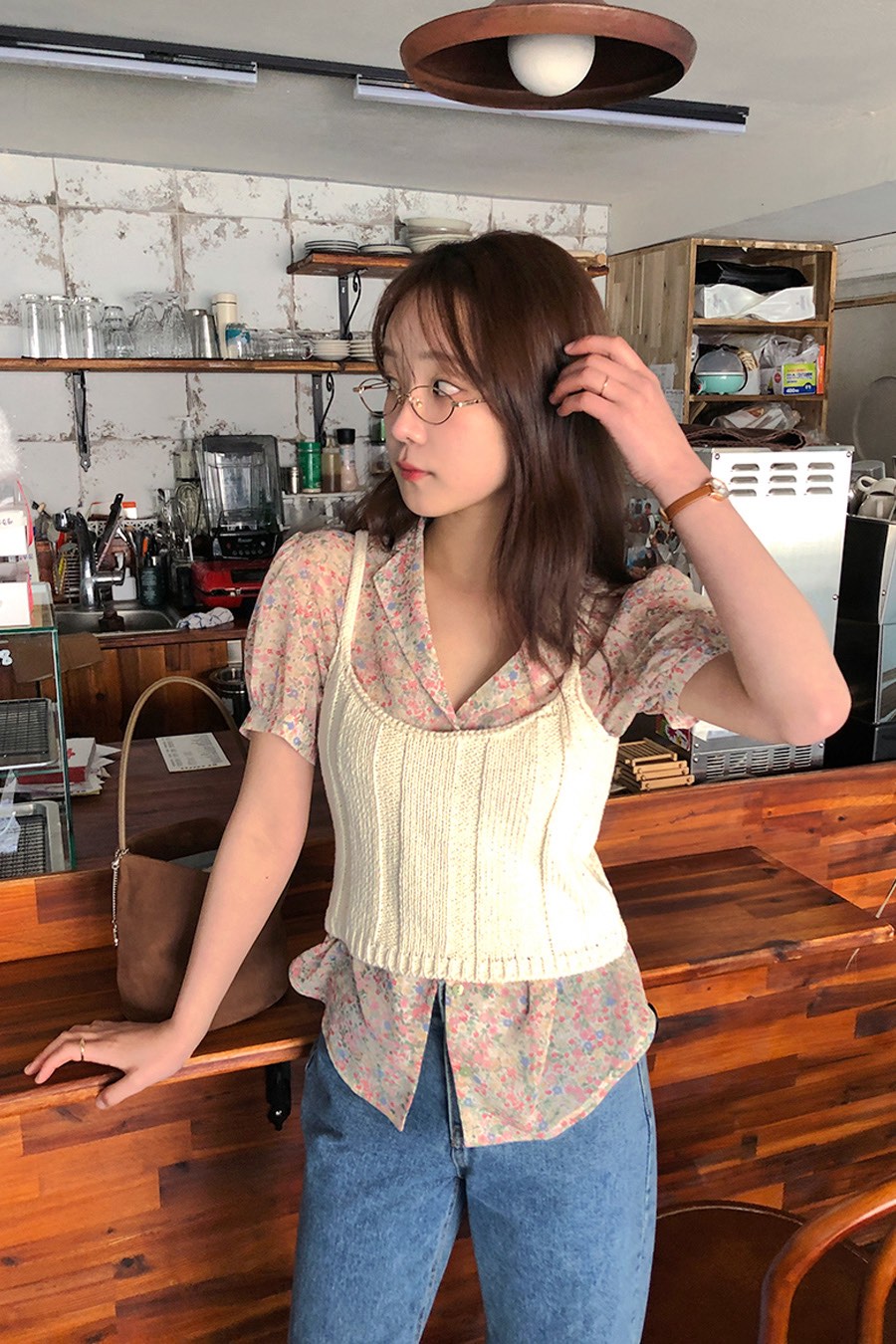 LETAILOR韓國東大門直郵女裝新品休閑熱賣襯衫蕾絲衫雪紡LETAILOR襯衫/蕾絲衫
