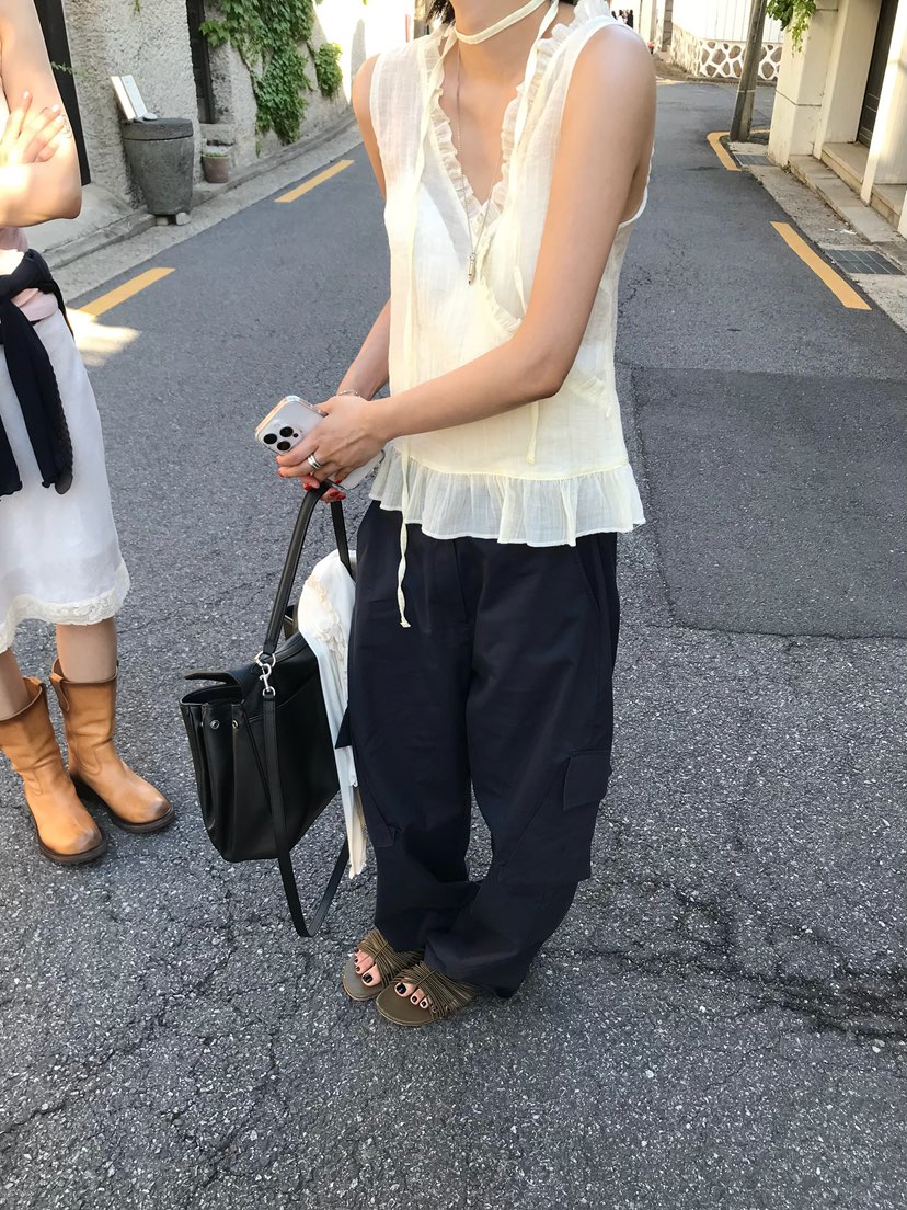 ESCHER韓國直郵實拍女裝新款26春夏推薦熱賣吊帶背心含脖帶LESCHER吊帶/背心