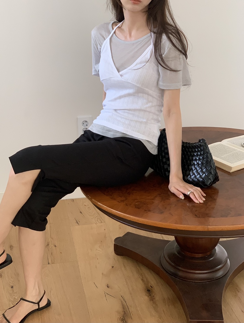 NOTICE東大門實拍韓國女裝新款休閑熱賣26春夏吊帶背心鏤空NOTICE吊帶/背心