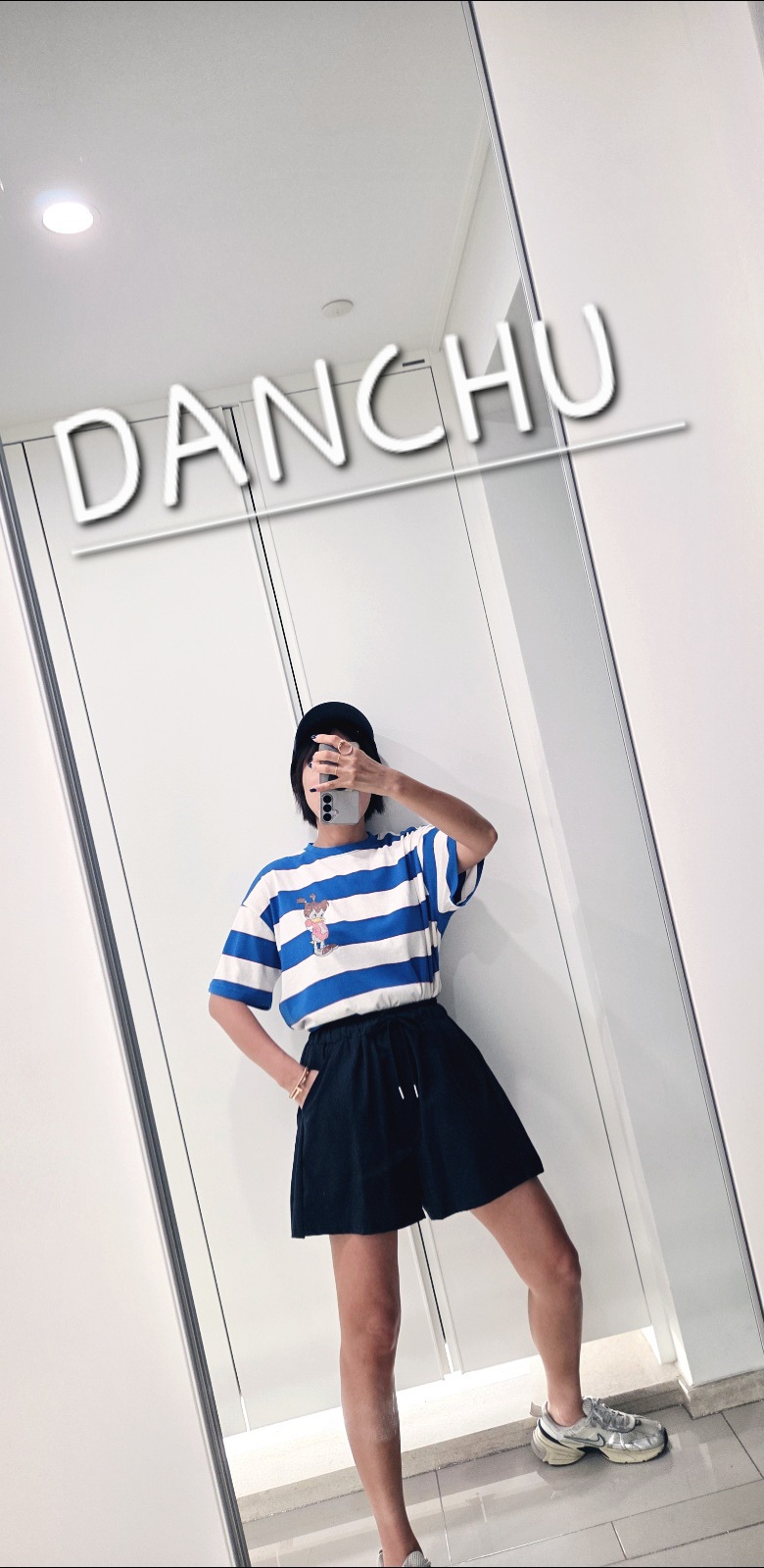 DANCHU韓國東大門代購女裝新品熱賣職業休閑推薦T恤條紋鴨DANCHUT恤