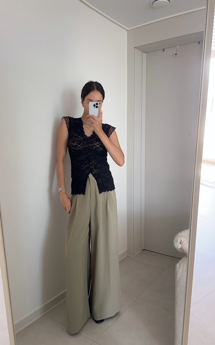 SOUIT韓國直郵女士新款26夏季休閑職業人氣吊帶背心花朵無袖SOUIT by mabel-L吊帶/背心圖色2